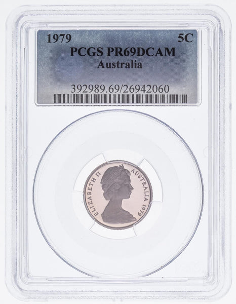 1979 Proof Five Cent 5c Australia PCGS PR69DCAM FDC UNC #3692