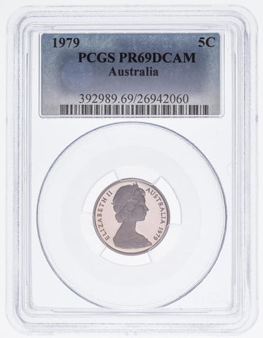 1979 Proof Five Cent 5c Australia PCGS PR69DCAM FDC UNC #3692