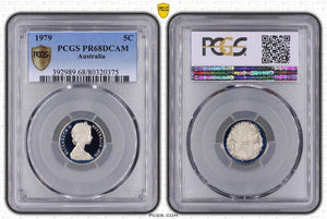 1979 Proof Five Cent 5c Australia PCGS PR68DCAM FDC UNC #3691