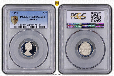 1979 Proof Five Cent 5c Australia PCGS PR68DCAM FDC UNC #3691