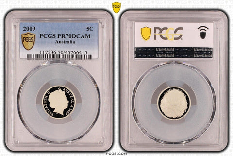 2009 Proof Five Cent 5c Australia PCGS PR70DCAM FDC UNC #3748