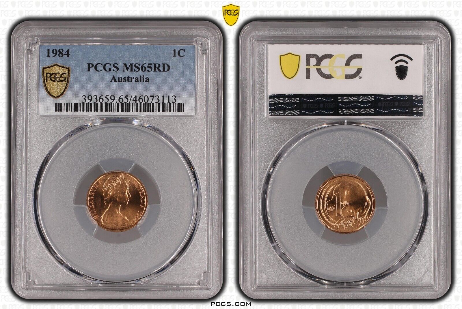1984 One Cent 1c Australia PCGS MS65RD GEM UNC #3755