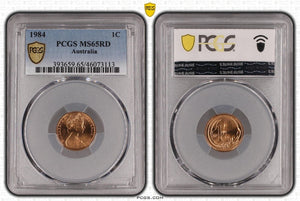 1984 One Cent 1c Australia PCGS MS65RD GEM UNC #3755