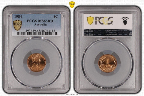 1984 One Cent 1c Australia PCGS MS65RD GEM UNC #3755