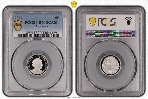 2022 Proof Five Cent 5c Australia PCGS PR70DCAM FDC UNC #3771