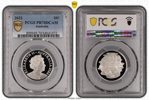 2022 Proof Twenty Cent 20c Australia PCGS PR70DCAM FDC UNC #3773