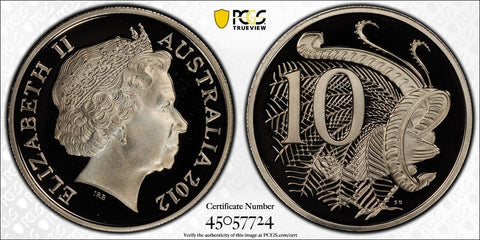 2012 Proof Ten Cent 10c Australia PCGS PR69DCAM FDC UNC #3815