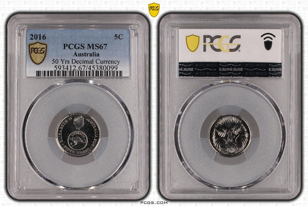 2016 Five Cent 5c 50 Yrs Decimal Currency Australia PCGS MS67 FDC GEM UNC #3826