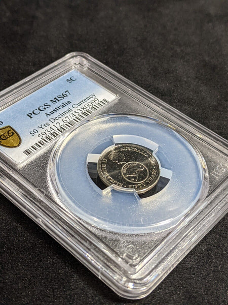 2016 Five Cent 5c 50 Yrs Decimal Currency Australia PCGS MS67 FDC GEM UNC #3826