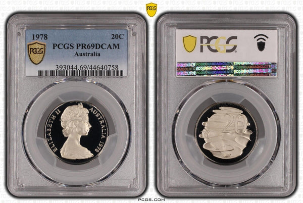 1978 Proof Twenty Cent 20c Australia PCGS PR69DCAM FDC UNC #3829