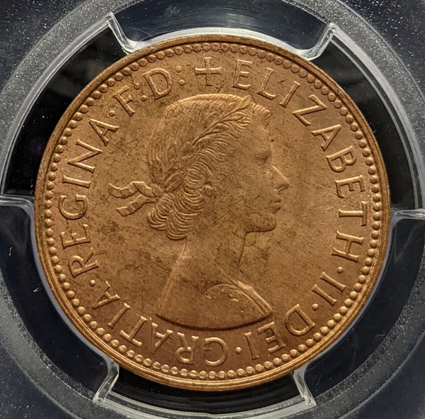 1963 Y Half Penny 1/2d Australia  PCGS MS63RB CHOICE UNC #3838