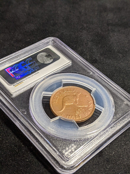 1953 A Half Penny 1/2d Australia PCGS MS63RB CHOICE UNC #3842