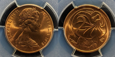 1978 Two Cent 2c Australia PCGS MS66RD GEM UNC #3846