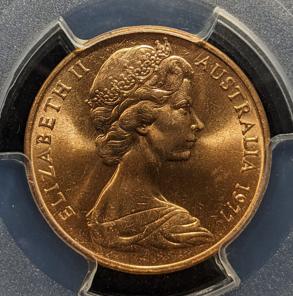 1977 Two Cent 2c Australia PCGS MS66RD GEM UNC #3848
