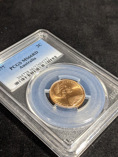1977 Two Cent 2c Australia PCGS MS66RD GEM UNC #3848