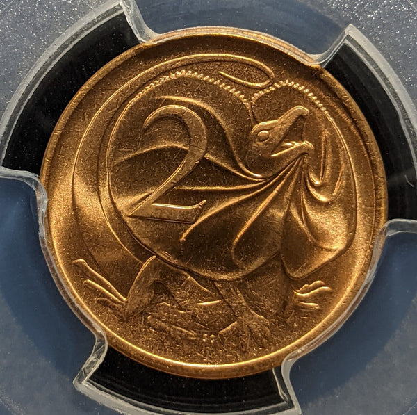 1977 Two Cent 2c Australia PCGS MS66RD GEM UNC #3848