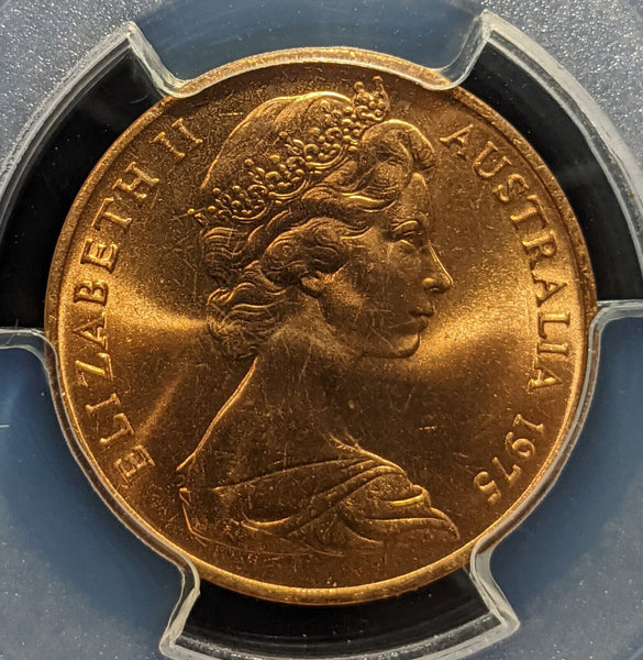 1975 Two Cent 2c Australia PCGS MS66RD GEM UNC #3847