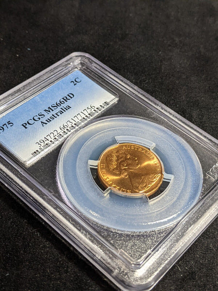 1975 Two Cent 2c Australia PCGS MS66RD GEM UNC #3847