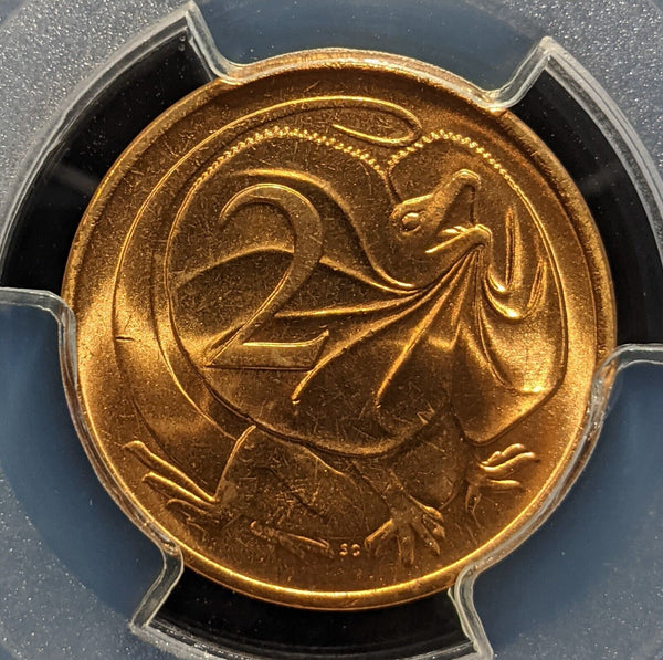 1975 Two Cent 2c Australia PCGS MS66RD GEM UNC #3847