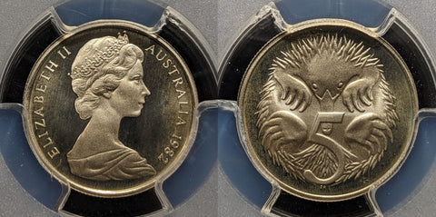 1982 Proof Five Cent 5c Australia PCGS PR69DCAM FDC UNC #3851