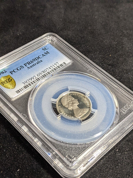 1982 Proof Five Cent 5c Australia PCGS PR69DCAM FDC UNC #3851