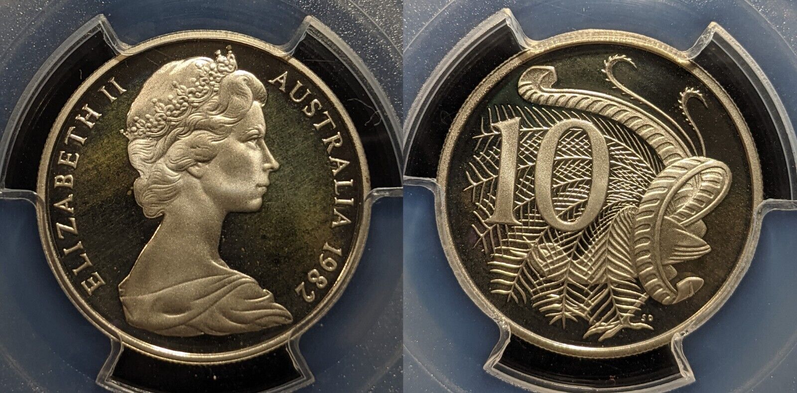 1982 Proof Ten Cent 10c Australia PCGS PR68DCAM FDC UNC #3852