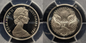 1981 Proof Five Cent 5c Australia PCGS PR68DCAM FDC UNC #3859