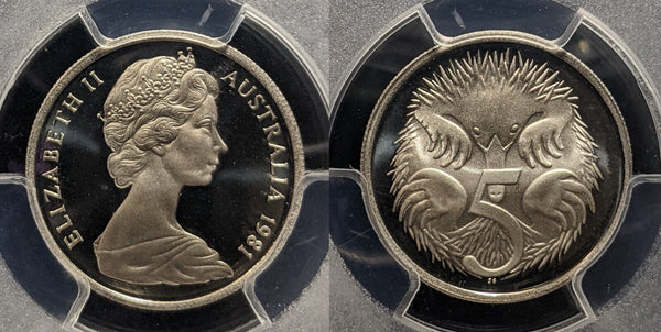 1981 Proof Five Cent 5c Australia PCGS PR68DCAM FDC UNC #3859