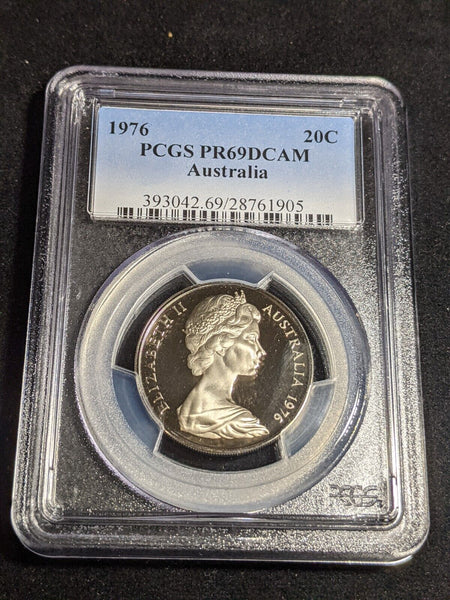 1976 Proof Twenty Cent 20c Australia PCGS PR69DCAM FDC UNC #3863