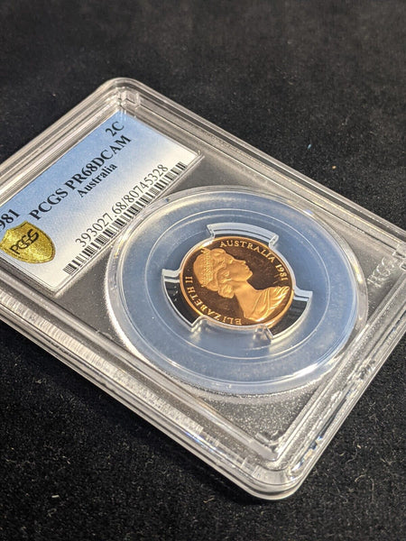 1981 Proof Two Cent 2c Australia PCGS PR68DCAM FDC UNC #3858