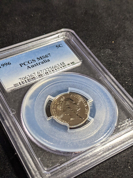 1996 Five Cent 5c Australia PCGS MS67 FDC GEM UNC #3866