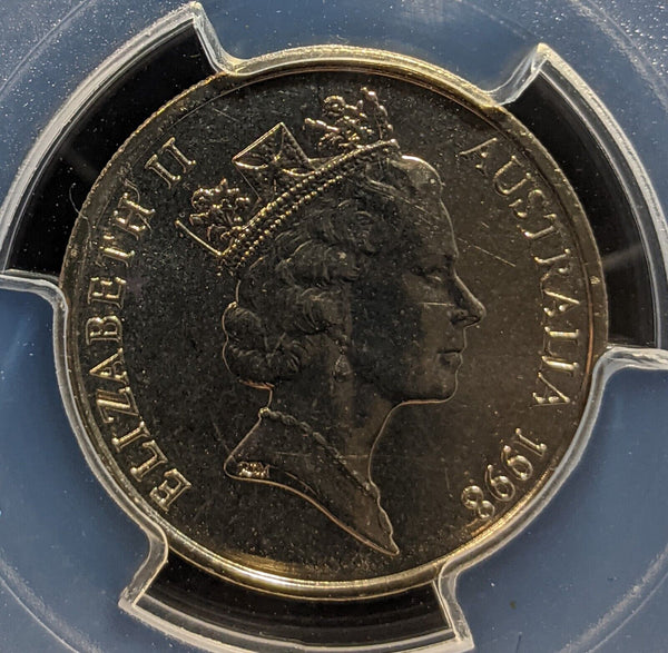 1998 Ten Cent 10c Australia PCGS MS66 GEM UNC #3867