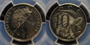 2000 Ten Cent 10c Australia PCGS MS66 GEM UNC #3871