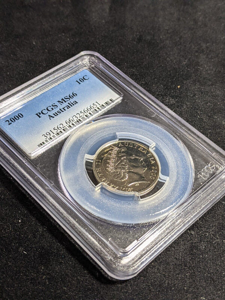 2000 Ten Cent 10c Australia PCGS MS66 GEM UNC #3871