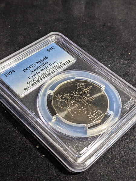 1994 Fifty Cent 50c Year of the Family Wide Date PCGS MS66 GEM UNC #3872