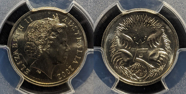 2002 Five Cent 5c Australia PCGS MS67 FDC GEM UNC #3875