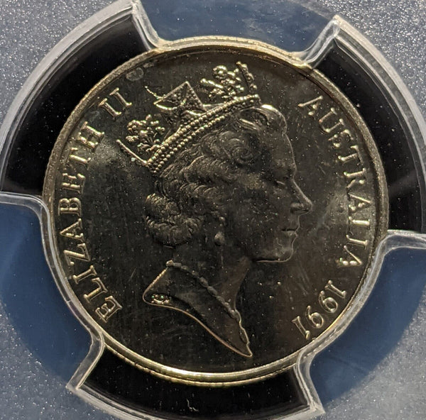 1991 Five Cent 5c Australia PCGS MS66 GEM UNC #3876