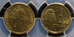 1989 Two Dollar $2 Australia PCGS MS67 FDC GEM UNC #3881