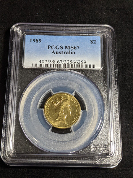 1989 Two Dollar $2 Australia PCGS MS67 FDC GEM UNC #3881