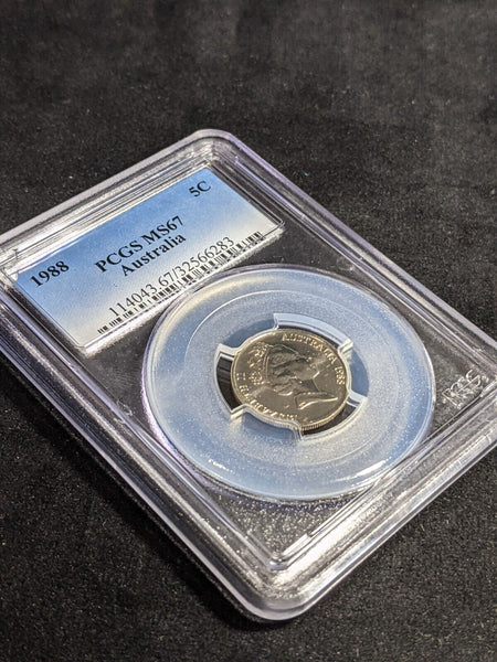 1988 Five Cent 5c Australia PCGS MS67 FDC GEM UNC #3883