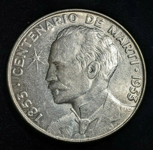 Cuba 1953 Peso KM# 29 Cleaned #048 #22B