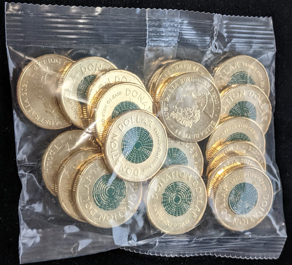 2021 $1 Donation Dollar Uncirculated Bag of 20 Coins